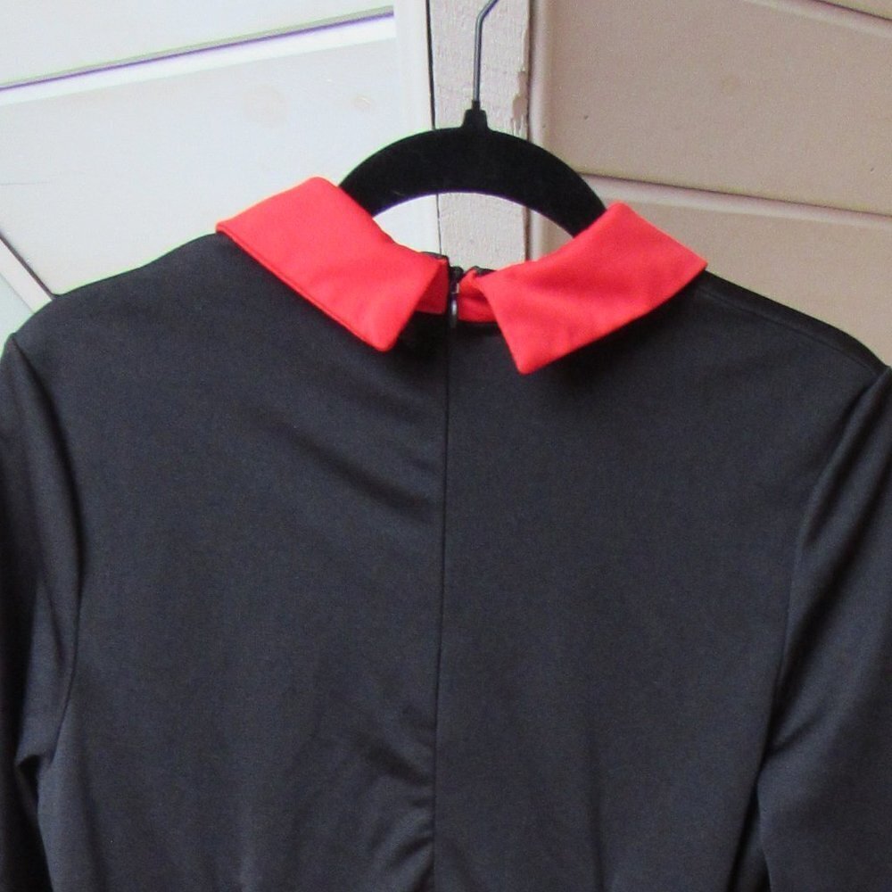 Korean brand black dress with red collar XL - Picture 5 of 5